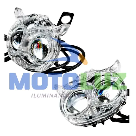 PAR DE BUHOS MULTI COLOR - BASES ESPEJO 4B 4B - 12V