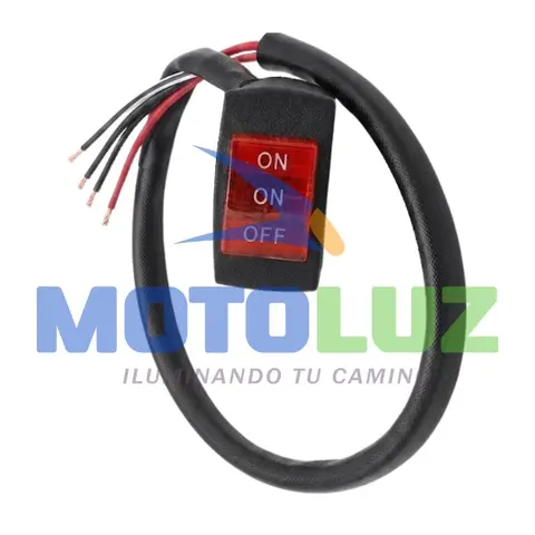 INTERRUPTOR LED ROJO BASE TIMON